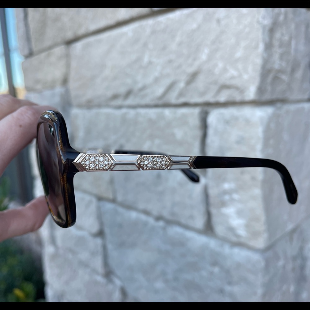 ❌SOLD ❌Beautiful Bvlgari SERPENTI BV 8181B havana glitter gold/brown Sunglasses - Picture 3 of 16